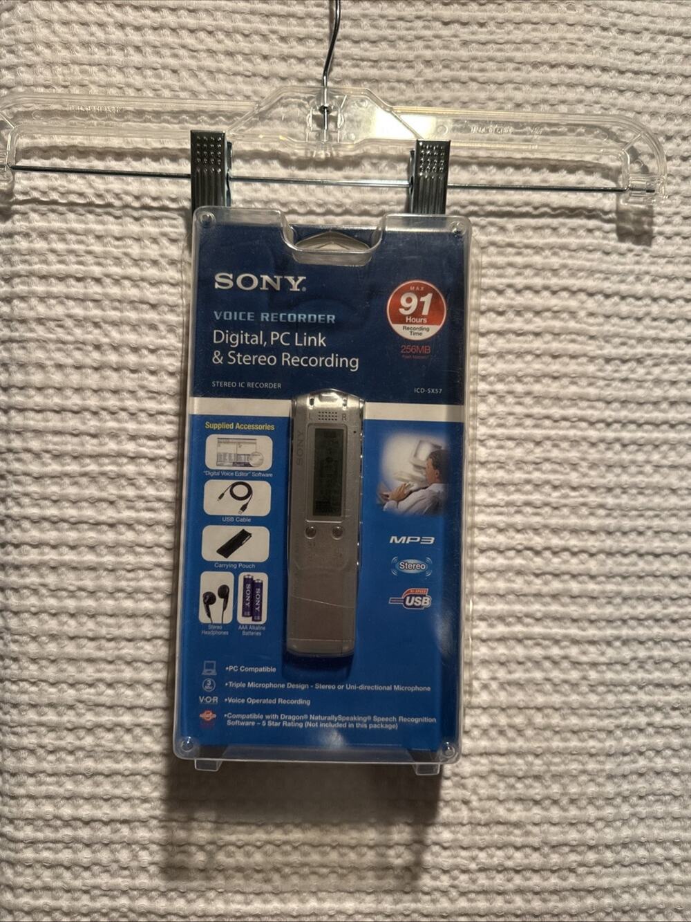 Sony ICD-SX57 Digital Voice Recorder 256MB Stereo MP3 PC USB NEW SEALED